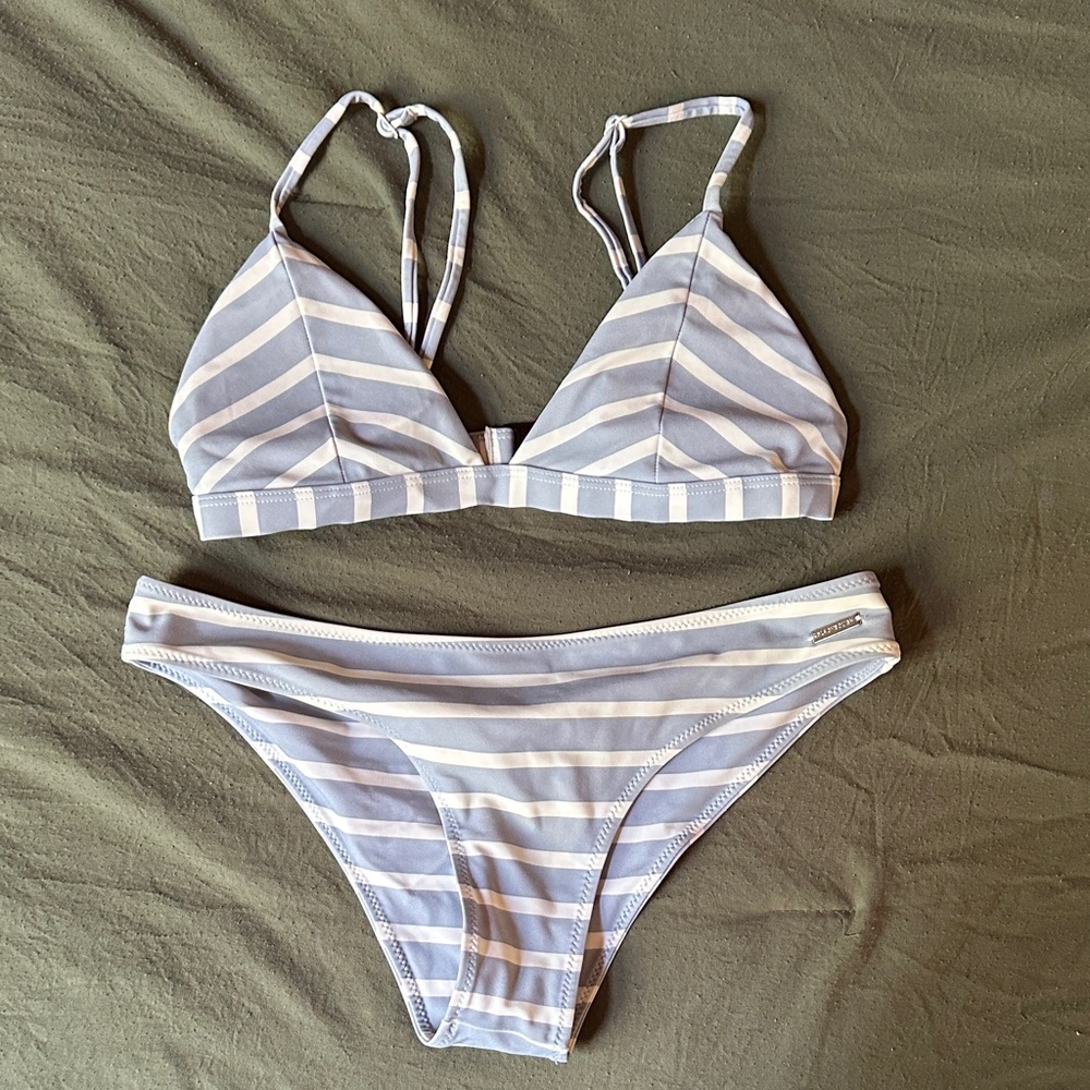 Blackbough Blue and White Striped Swimwear